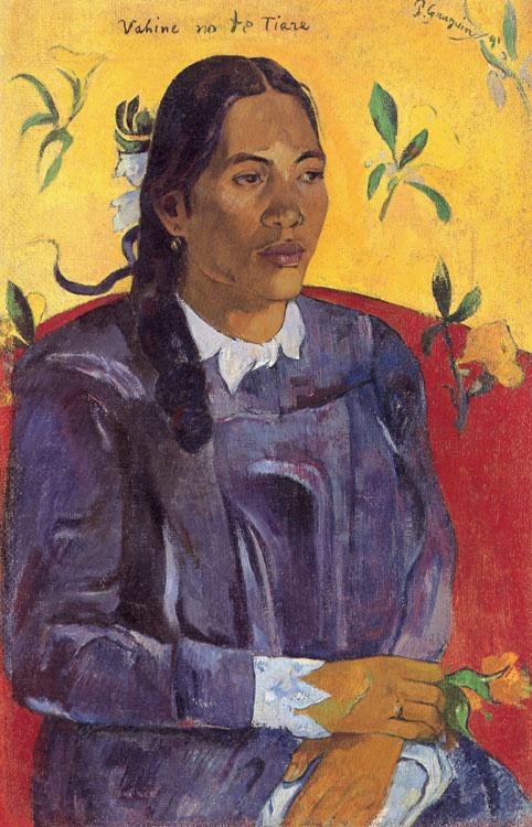 Paul Gauguin Woman with a Flower (nn03) Norge oil painting art